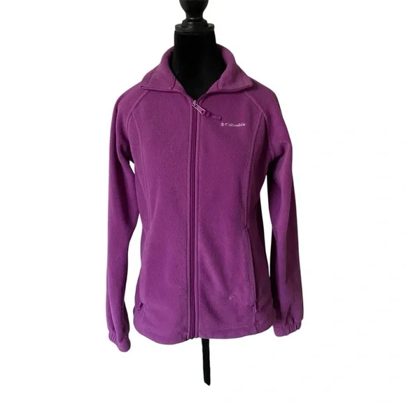 Columbia women’s s zip down purple sweater shirt size S - Picture 2 of 16